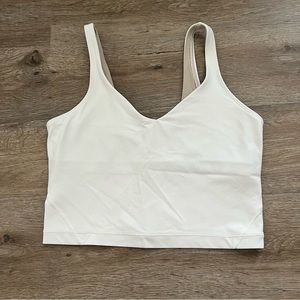 Lululemon Align Tank Top Size 6 Built in Bra Nulu White